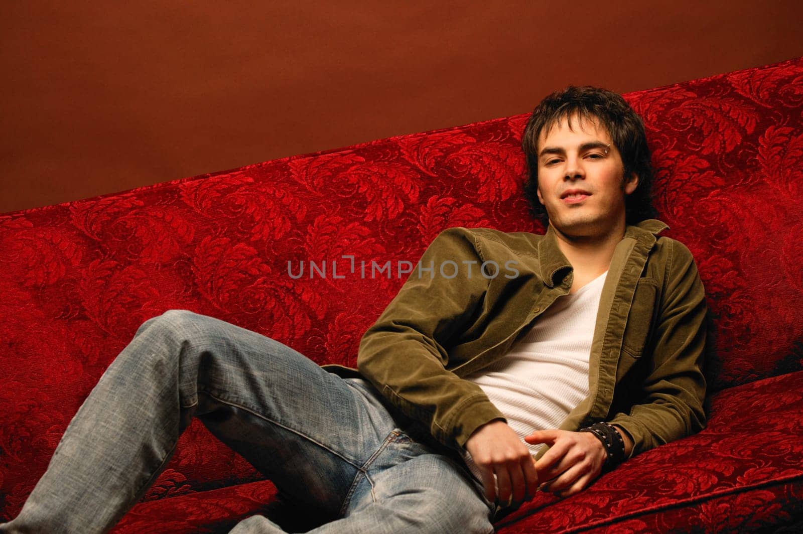 Portrait of a young male model