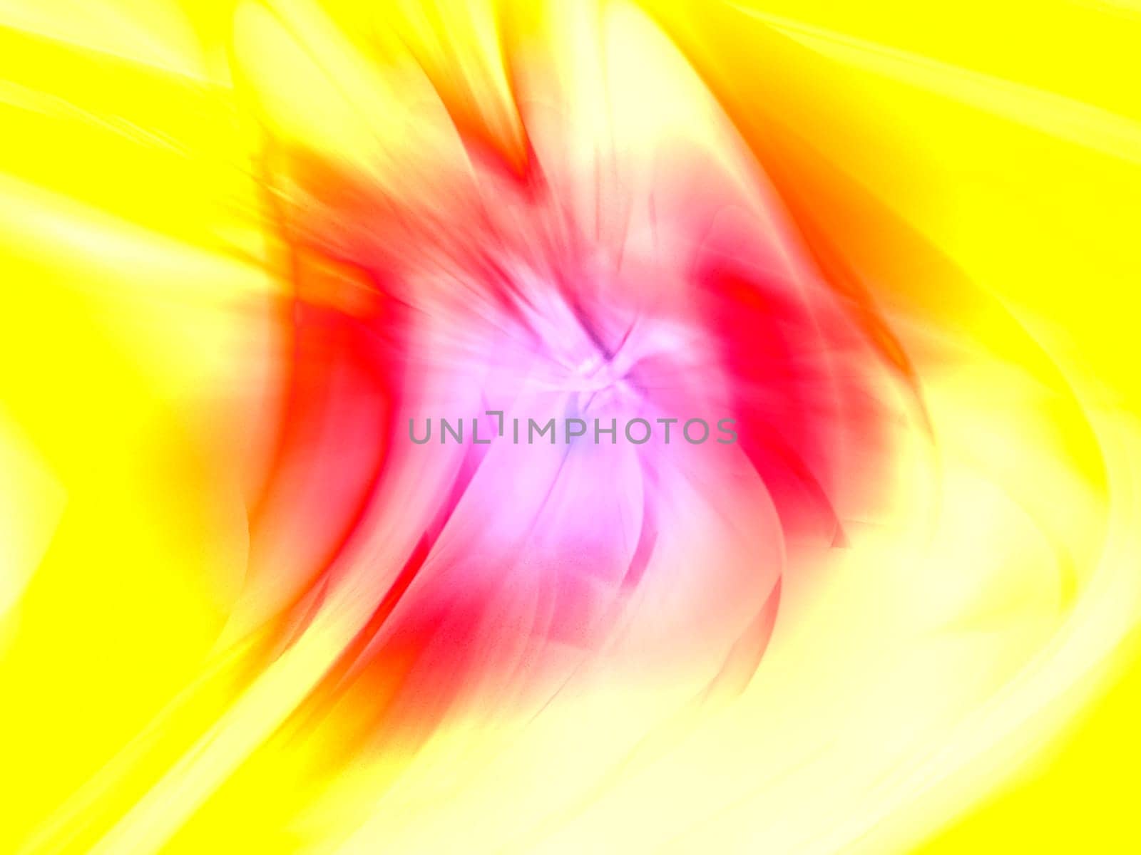 Bright yellow, red and pink floral impression computer generated image