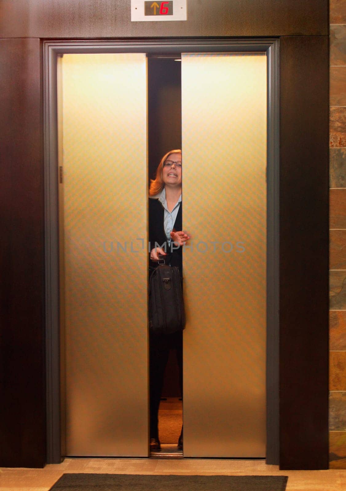 Faulty elevator door