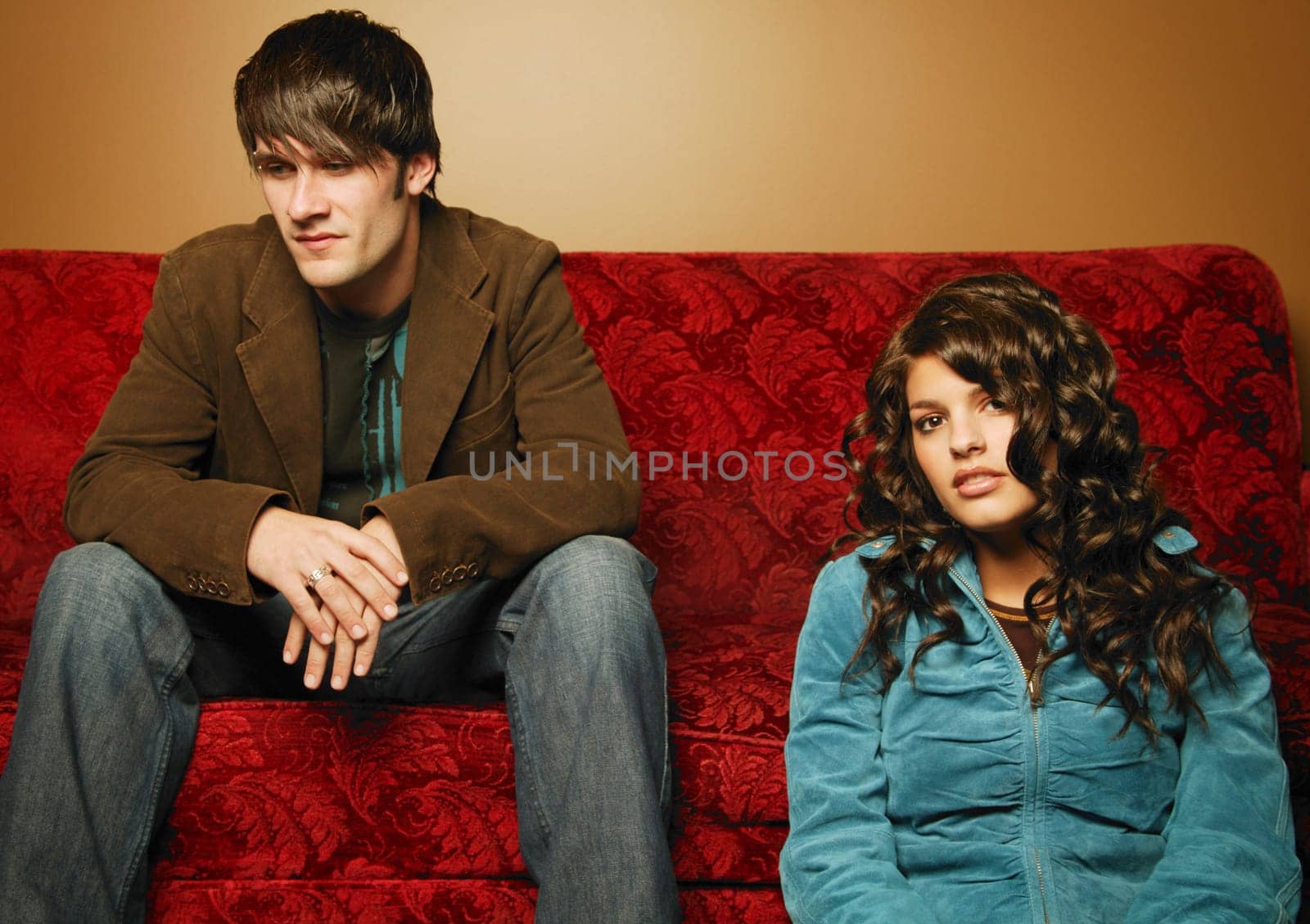 trendy young couple hanging out