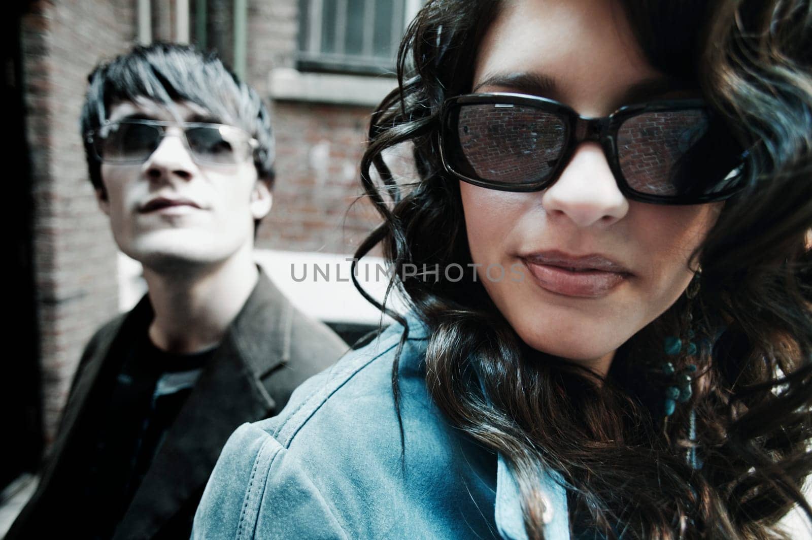 Trendy urban cool couple