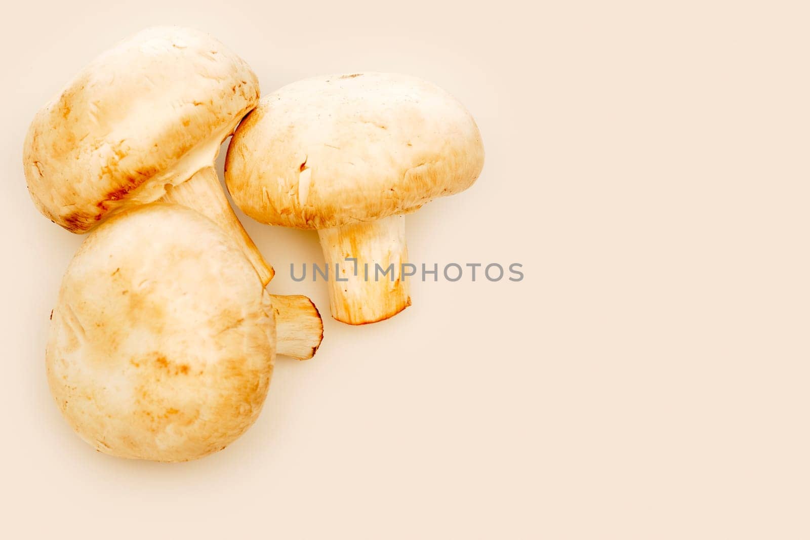 Three button mushrooms