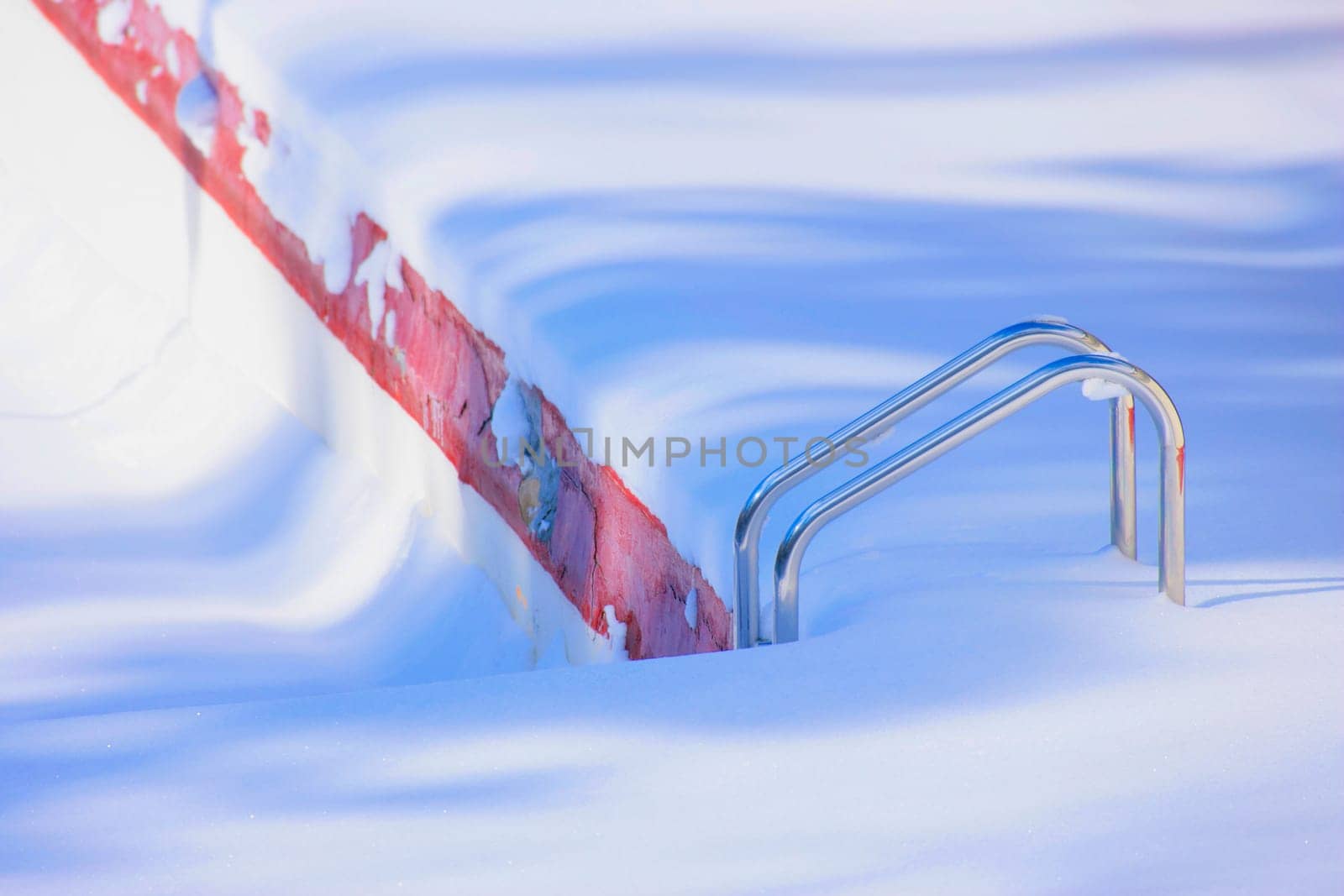 Swimming pool in winter