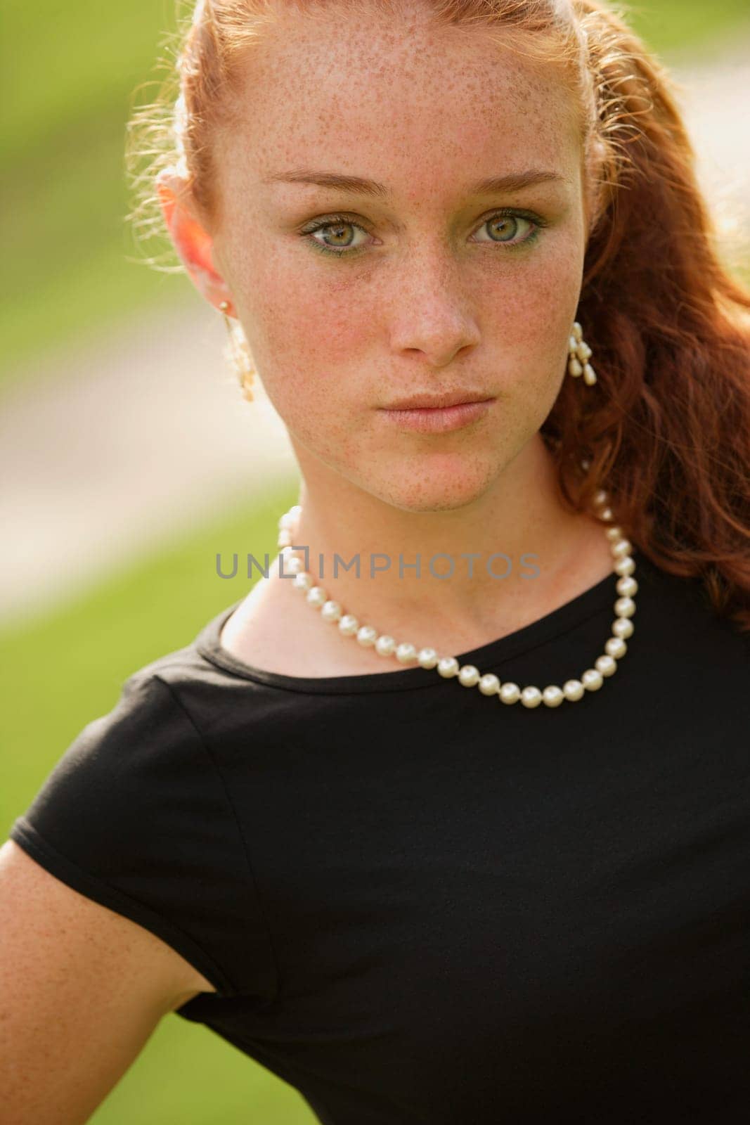 Pretty teenage redhead