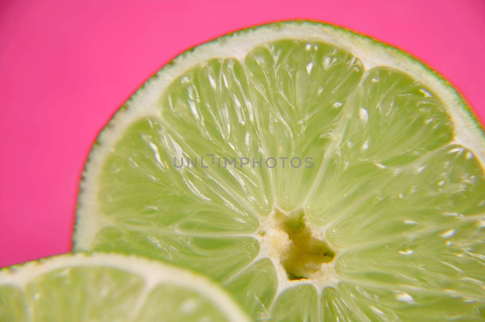 Close up of half a lime