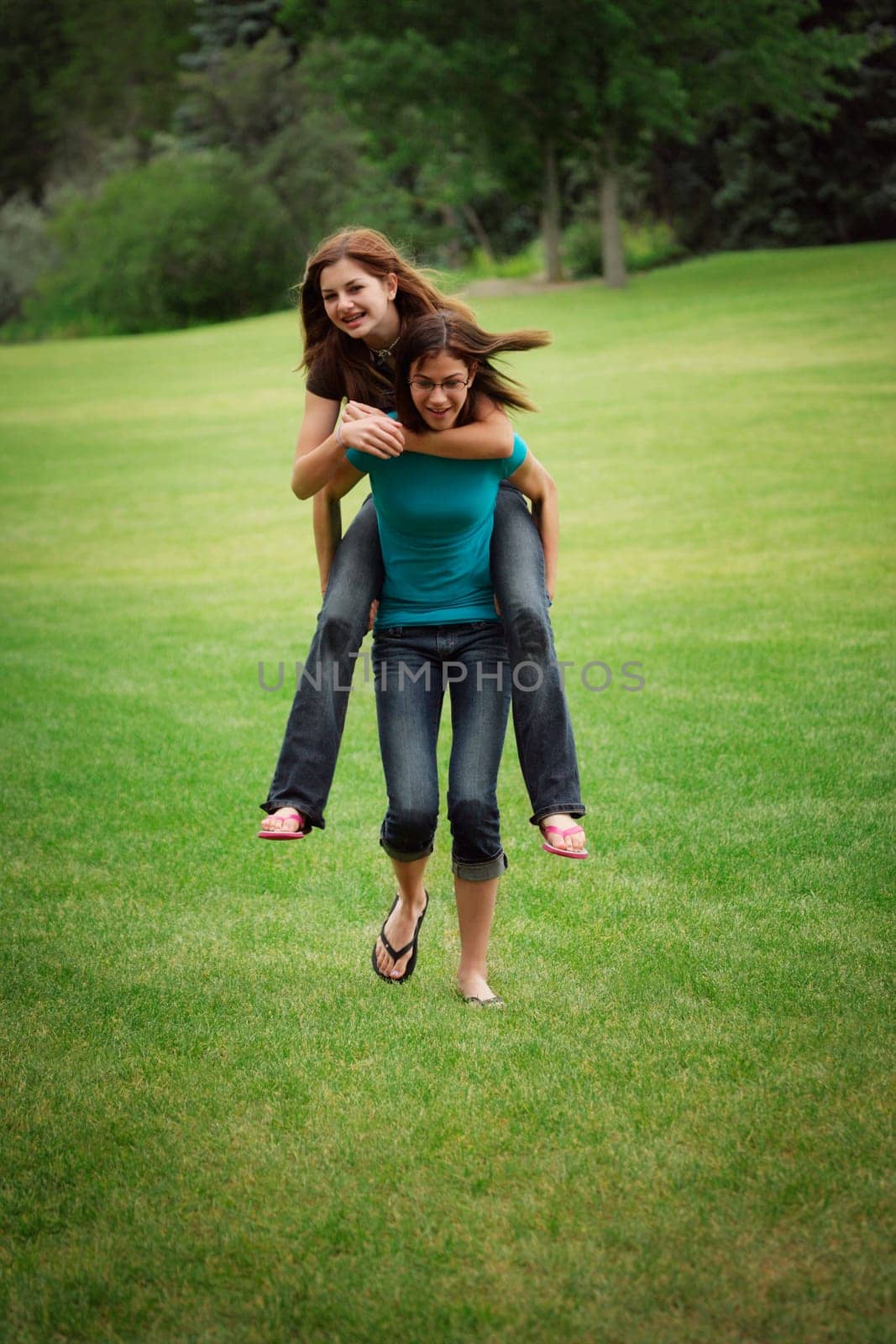 Two friends in the park