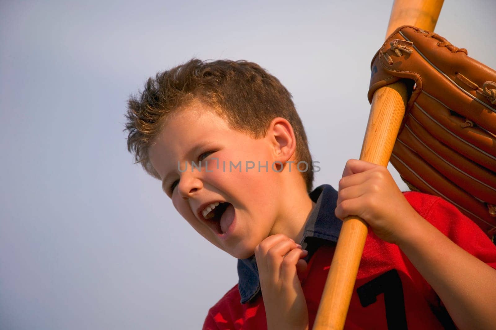 Young boy with a baseball bat