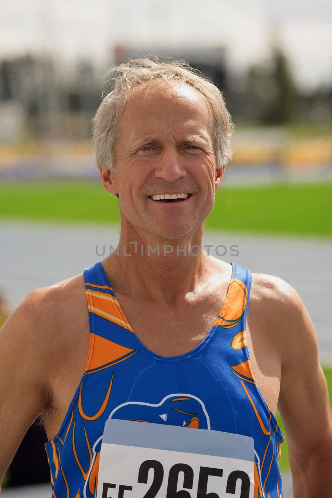 A portrait of a senior athlete