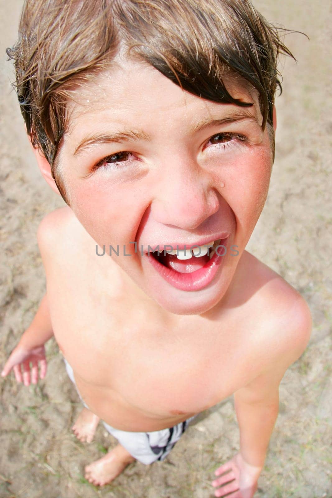 Closeup of a child's face