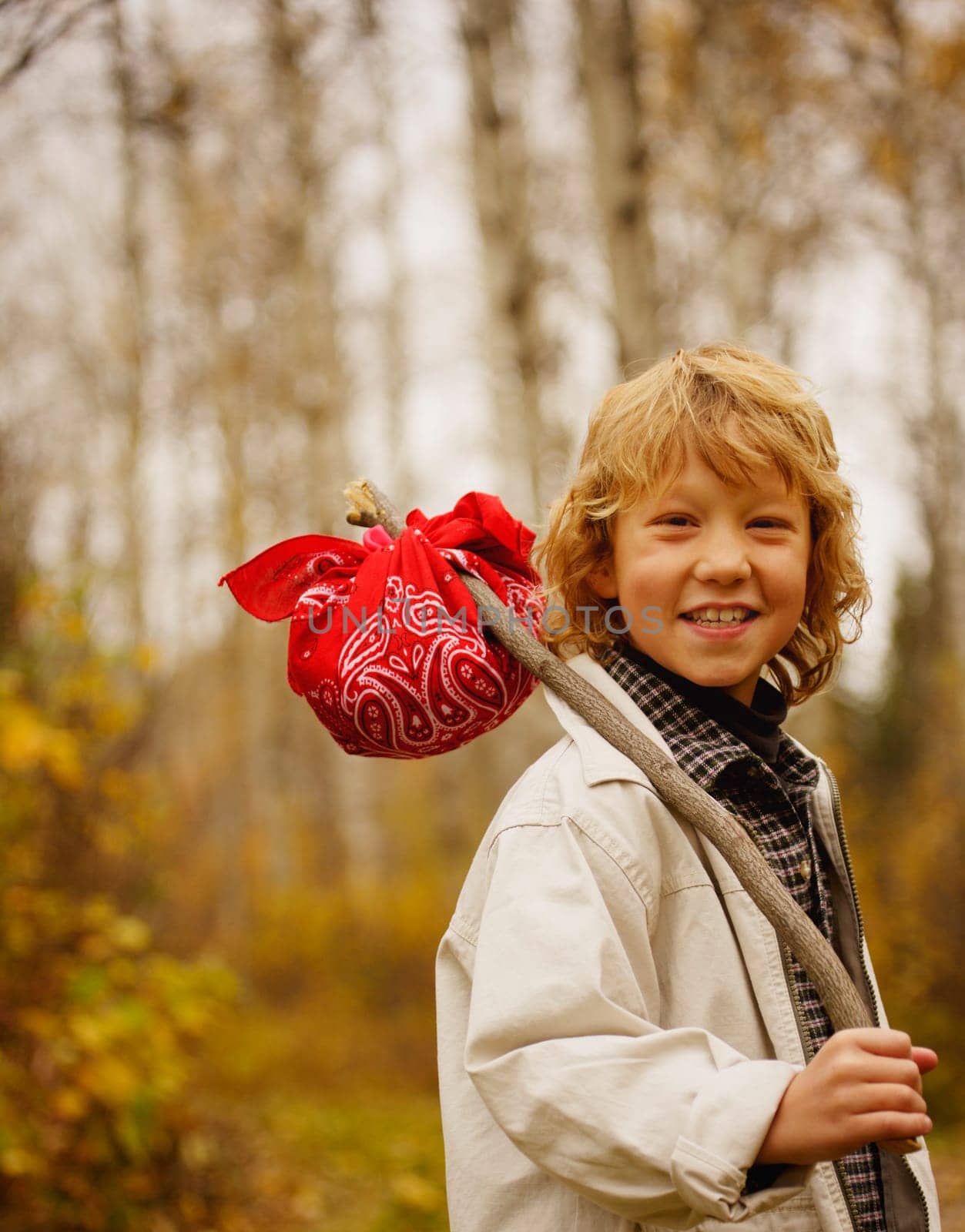 Young boy with pack