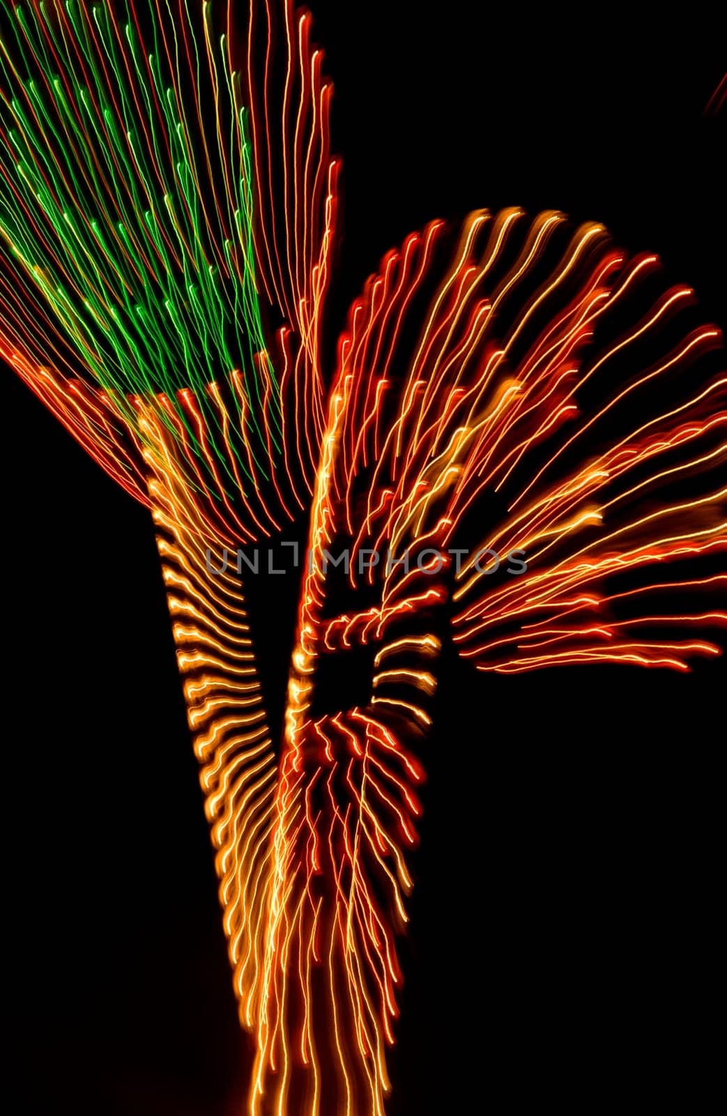 Closeup of a light display