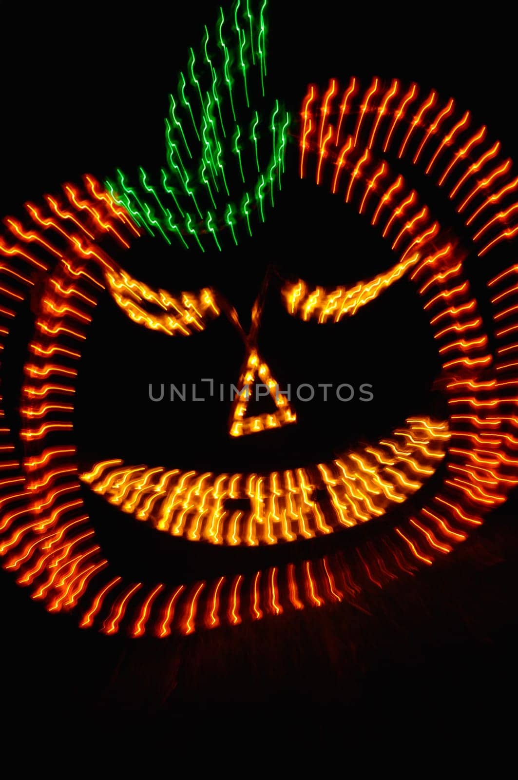 Neon light pumpkin