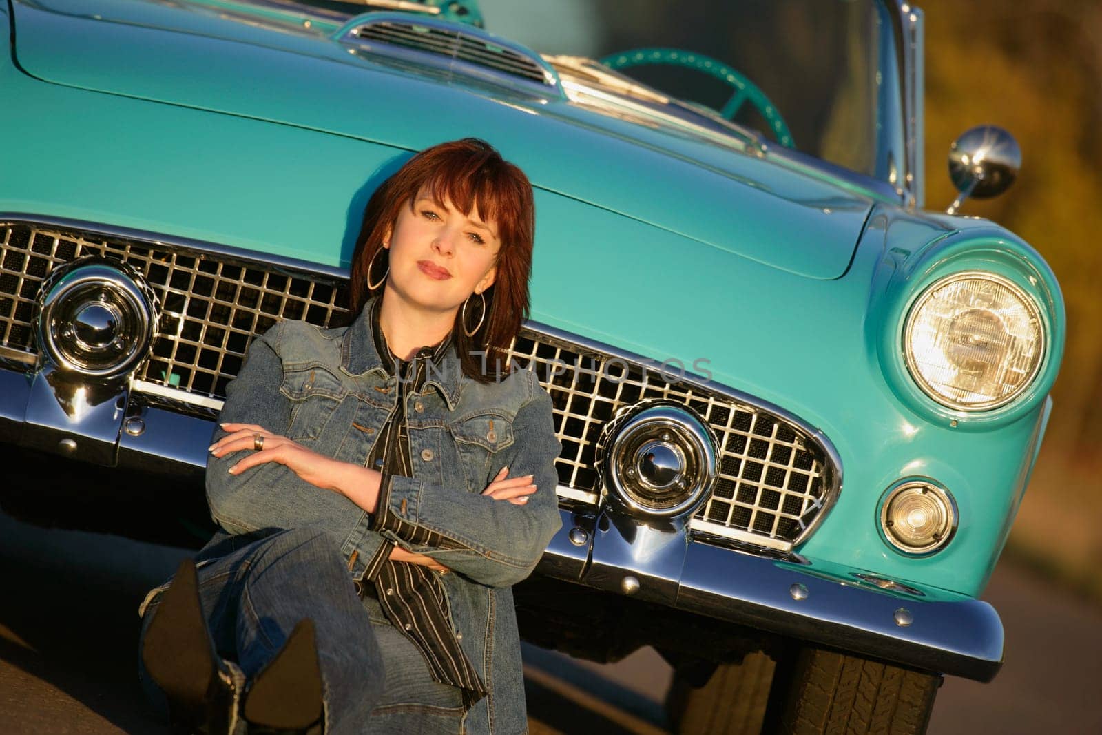 Woman and her car