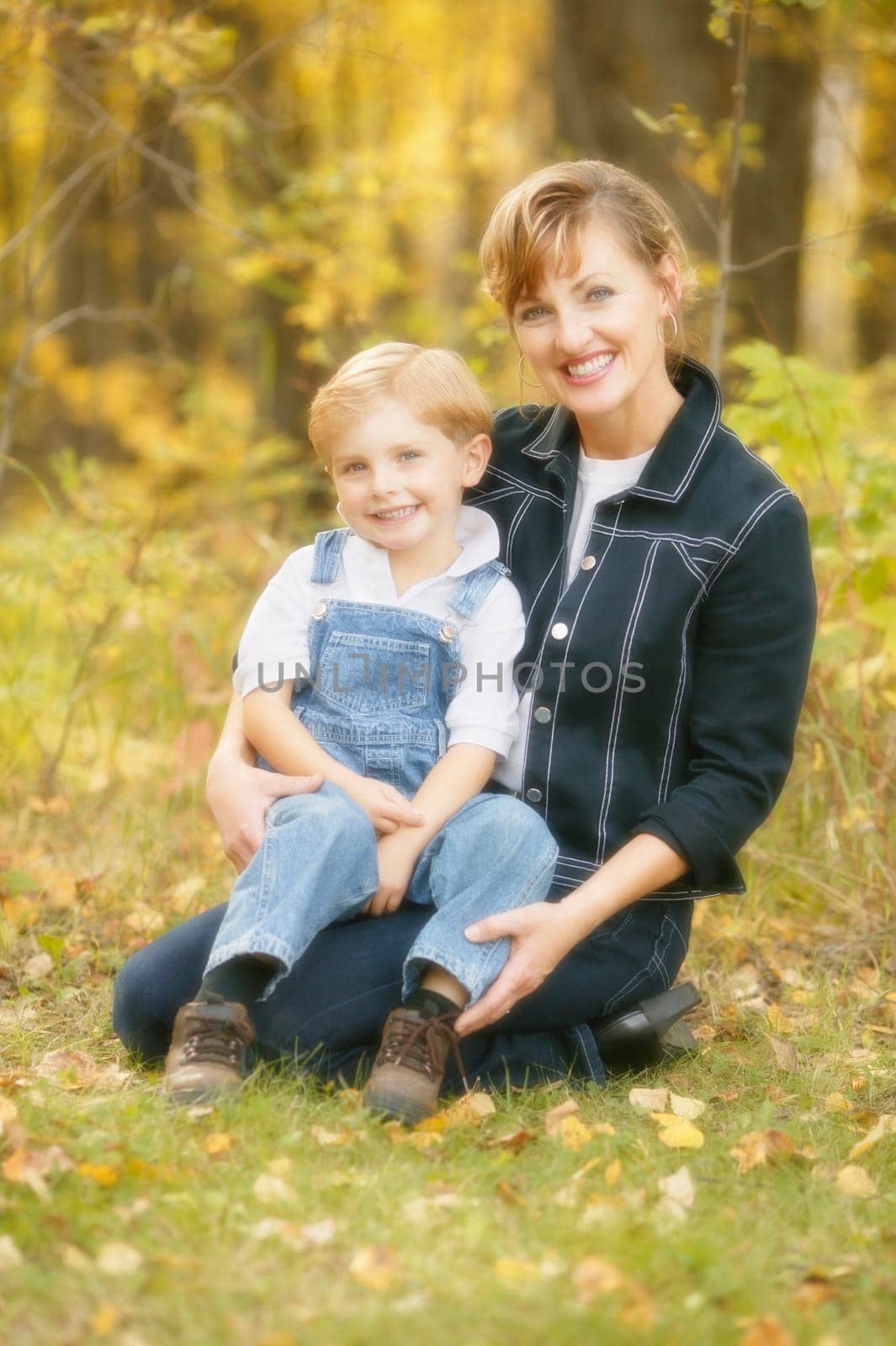 Portrait of mother and son
