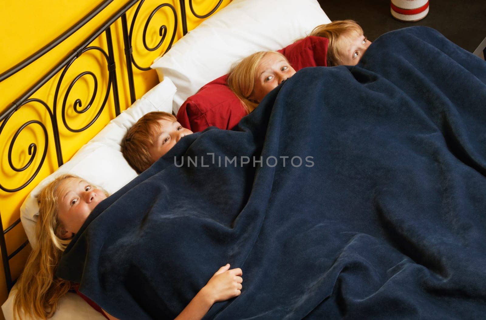 A group of girls having a sleepover