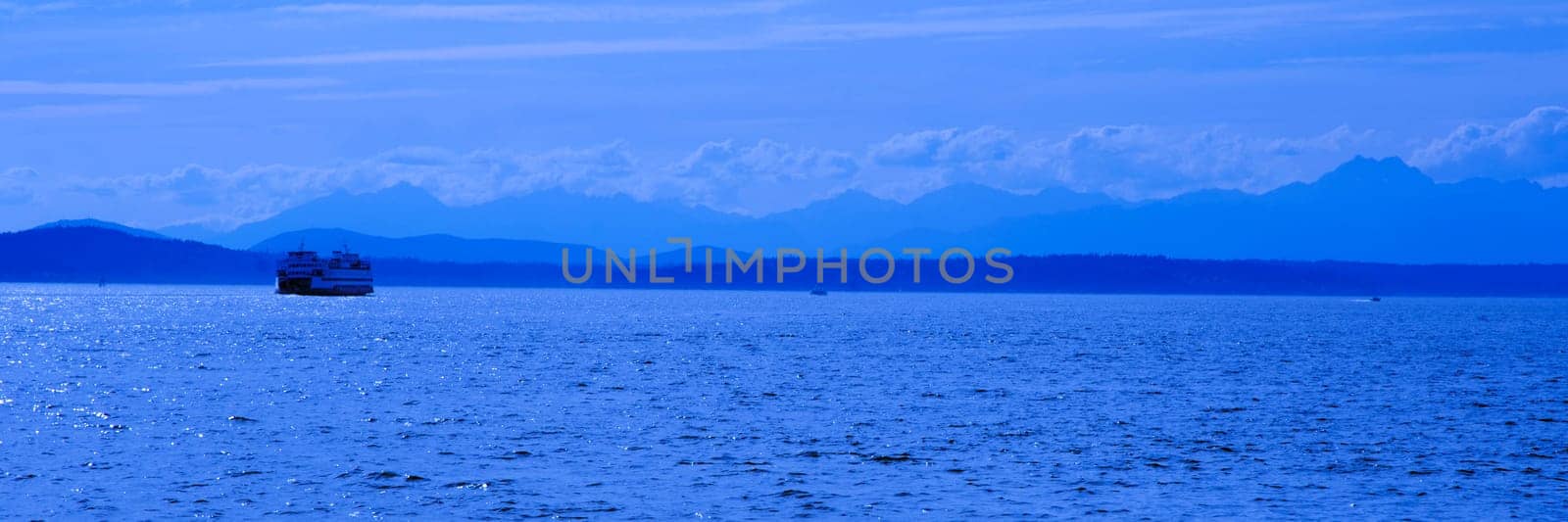 A boat in a scenic lake
