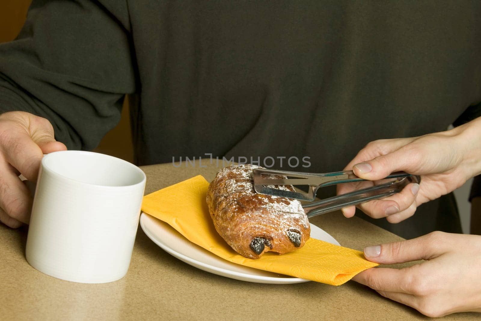 Pastry and coffee