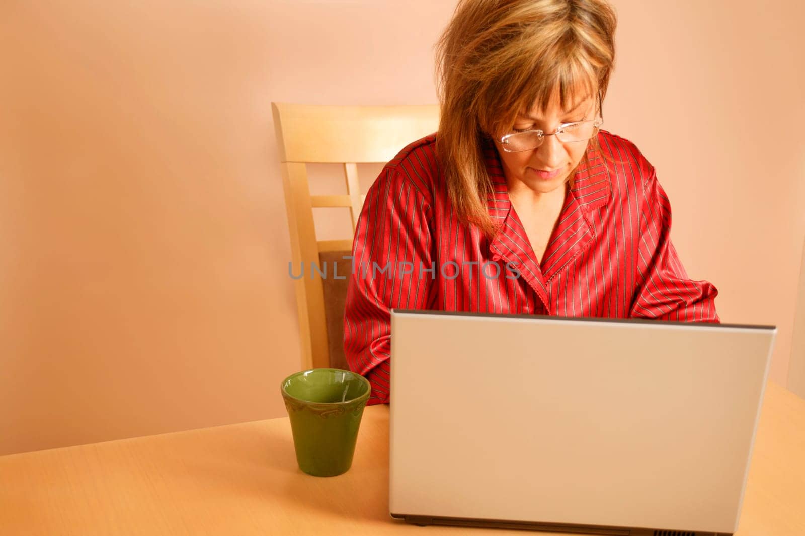 Woman with laptop computer