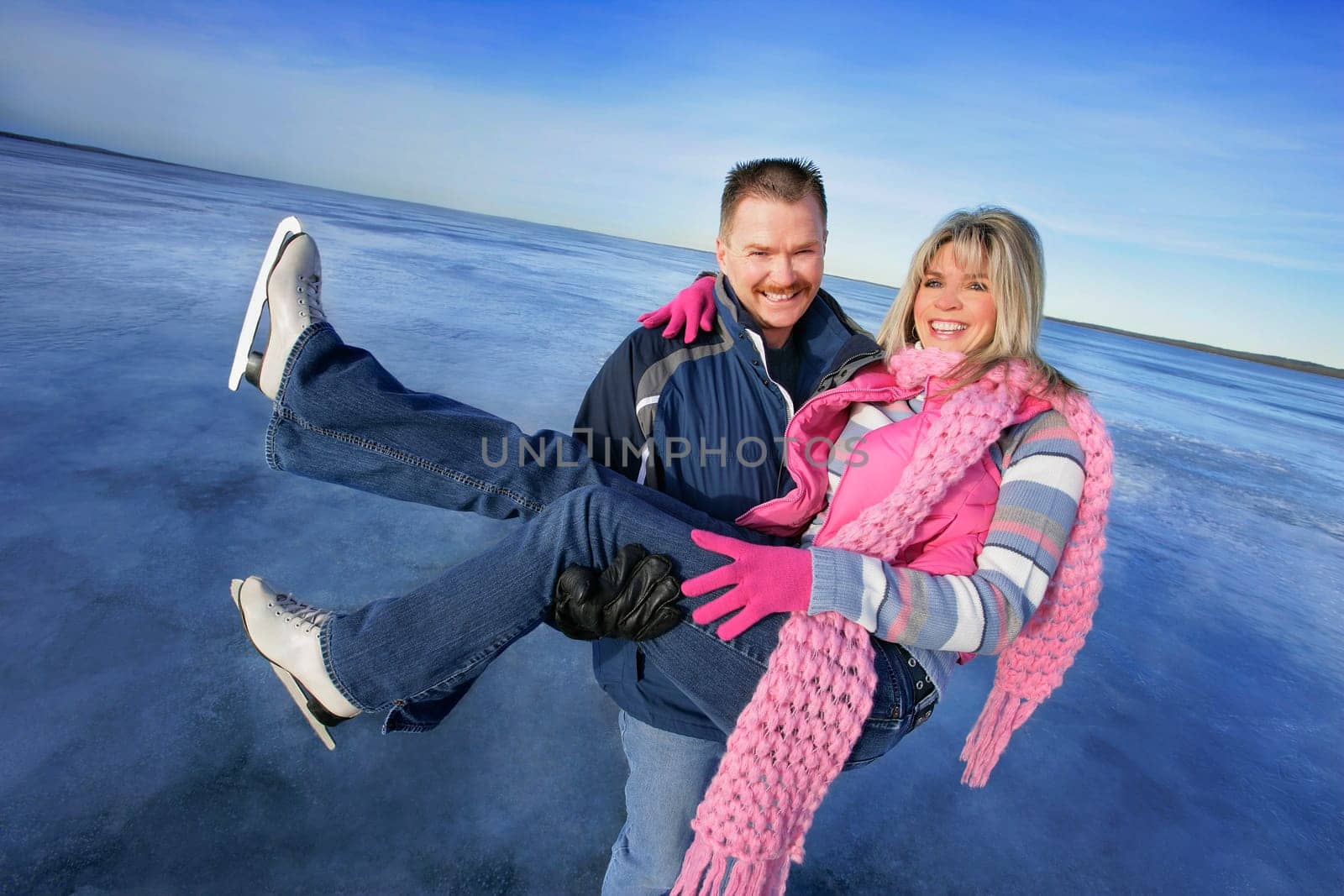 Couple skating