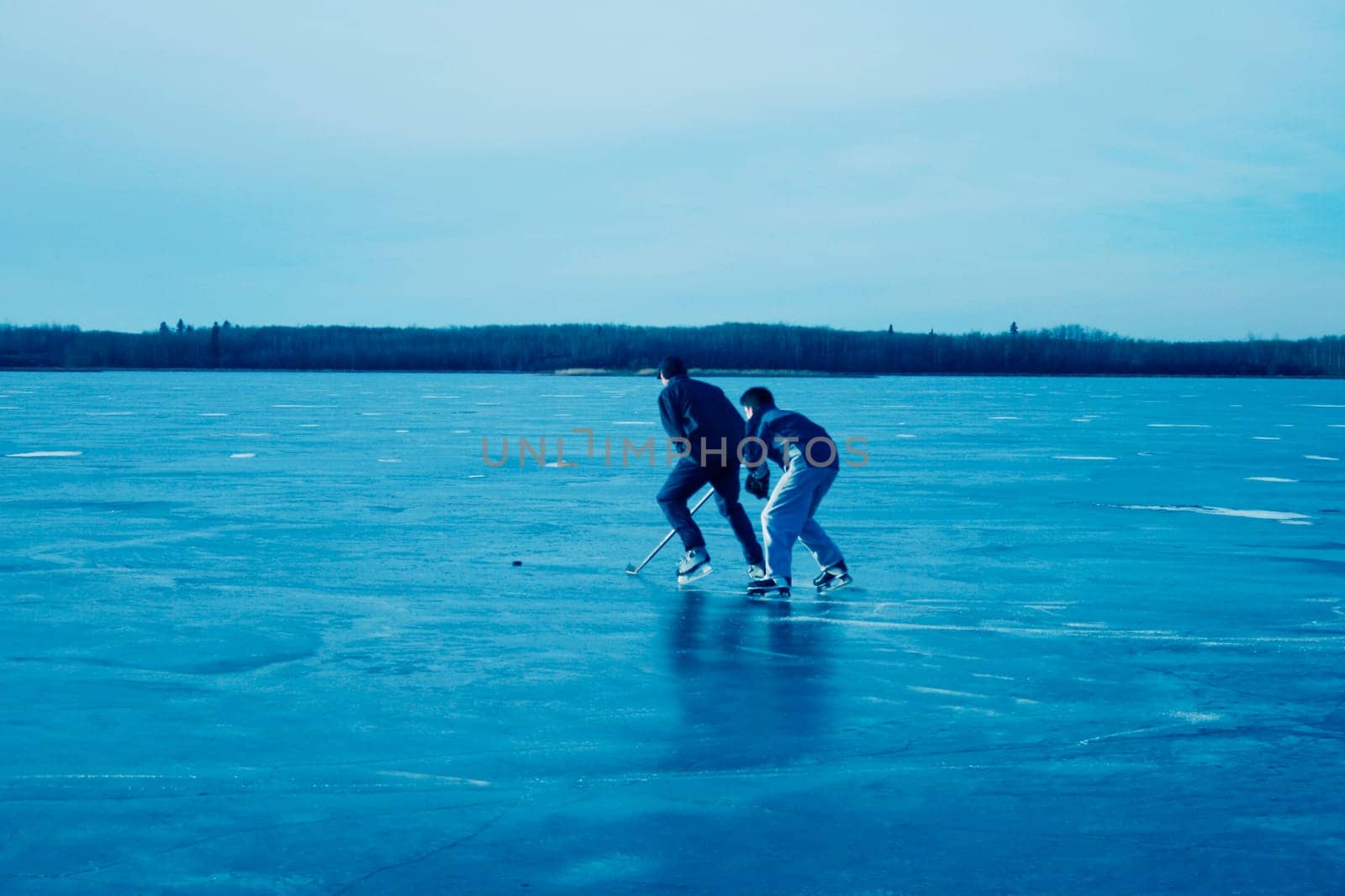 Playing hockey together