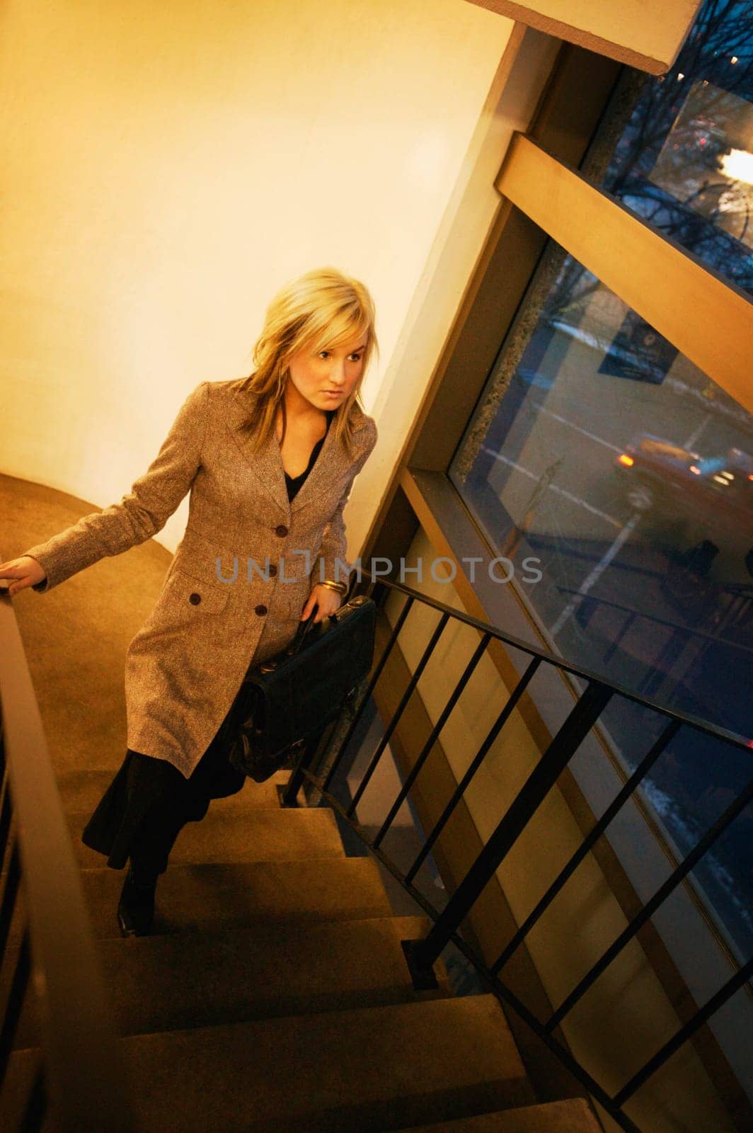 Going up the stairs