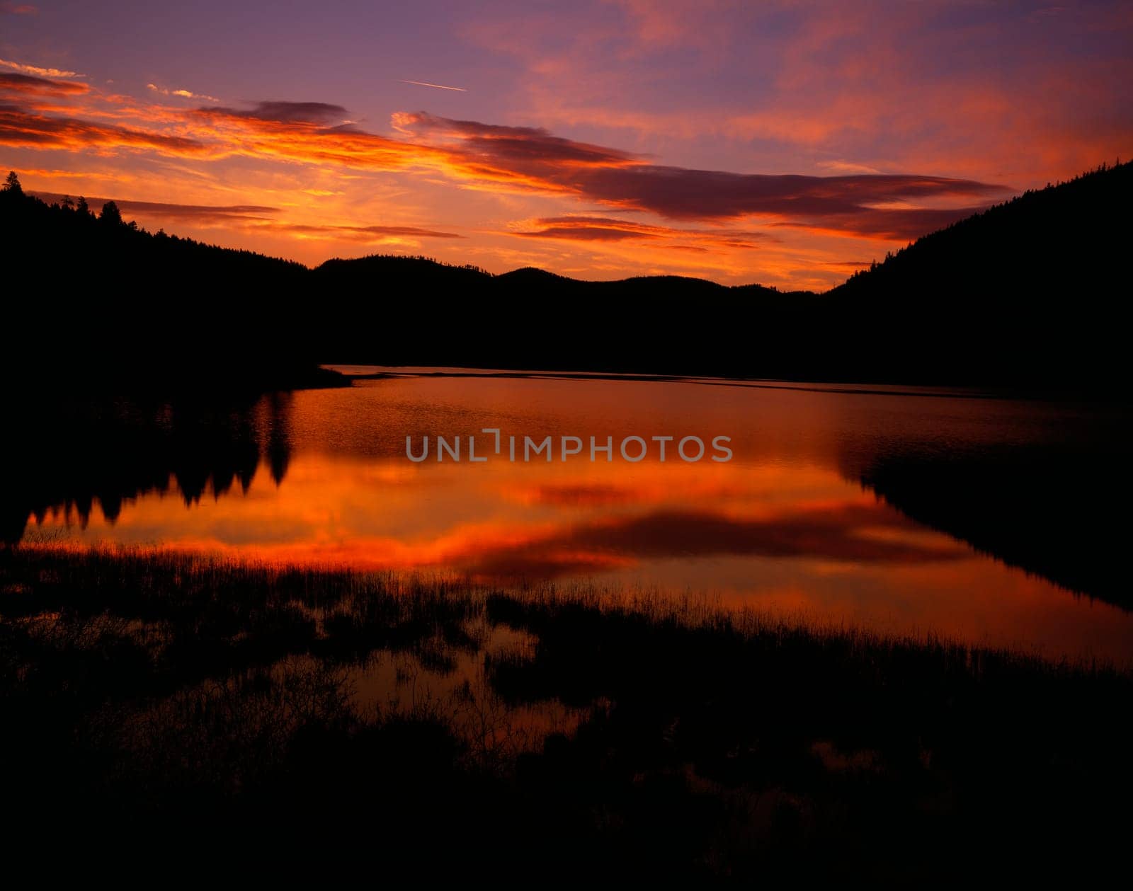Sunrise reflection, Salmon Lake, Swan Valley