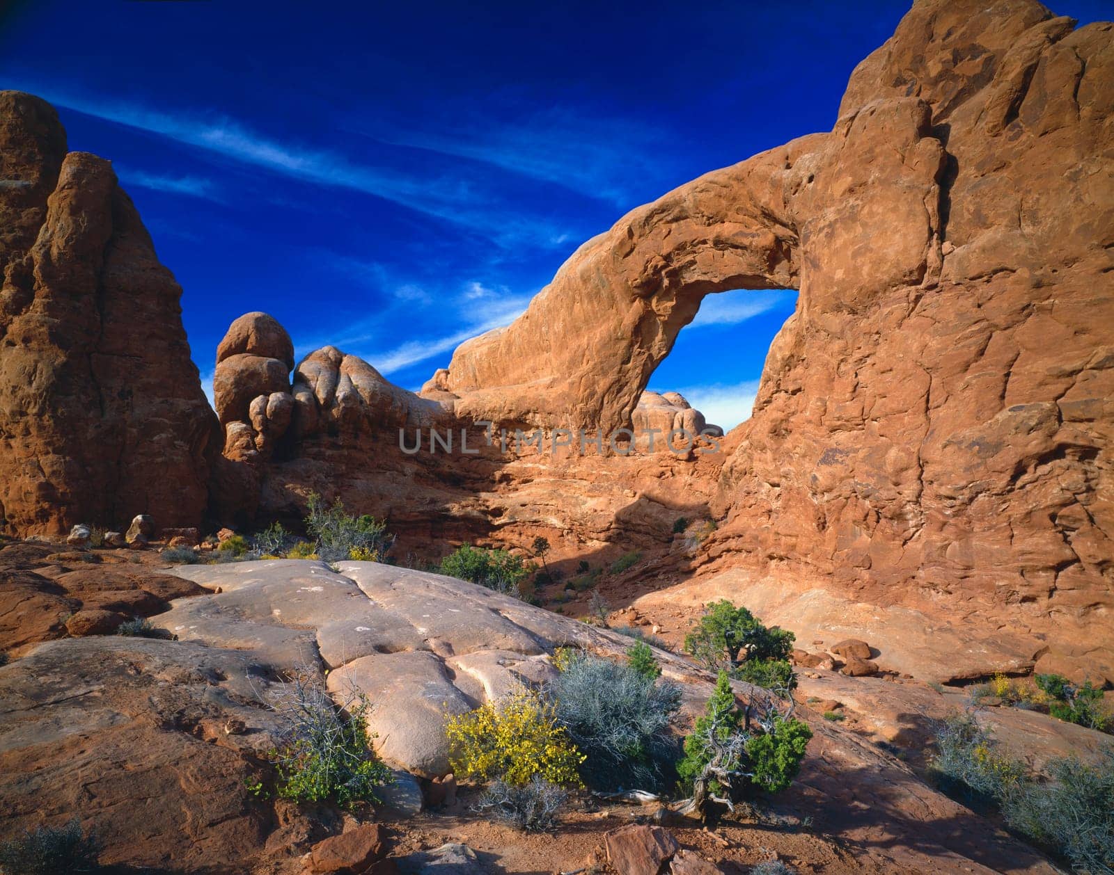 redrock desert landscape,turret arch,arches national park
