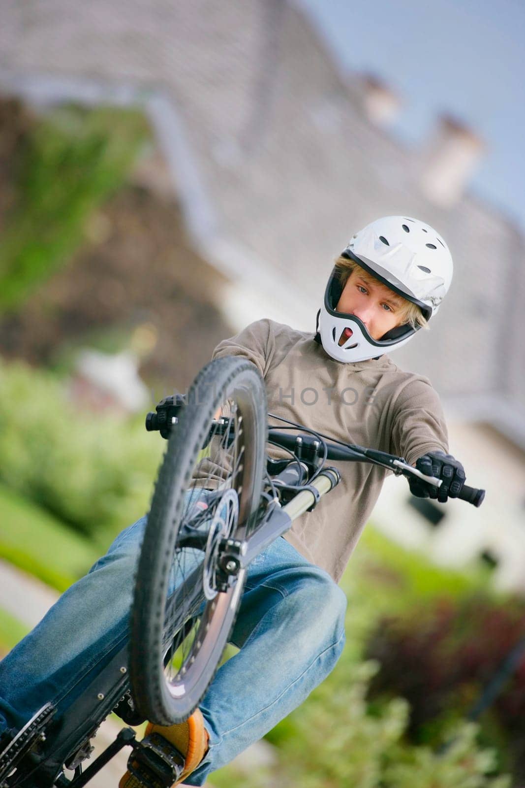 Teen with bicycle