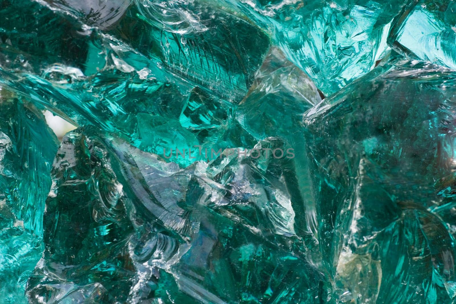Big piece of green glass