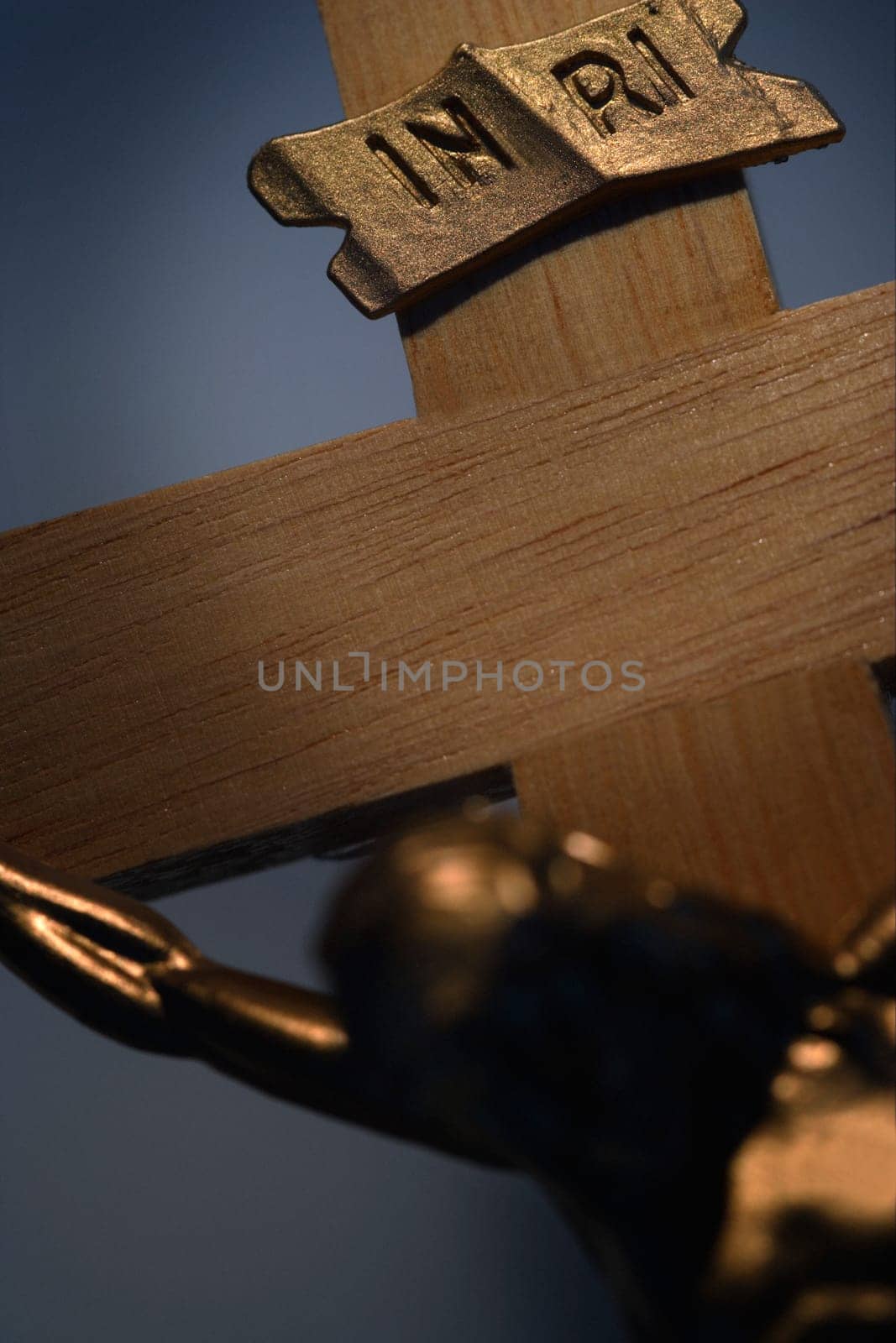 Sign on top of cross