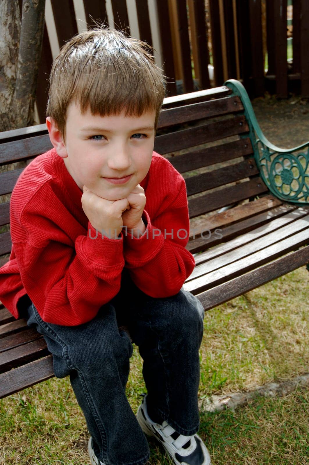 Boy on bench