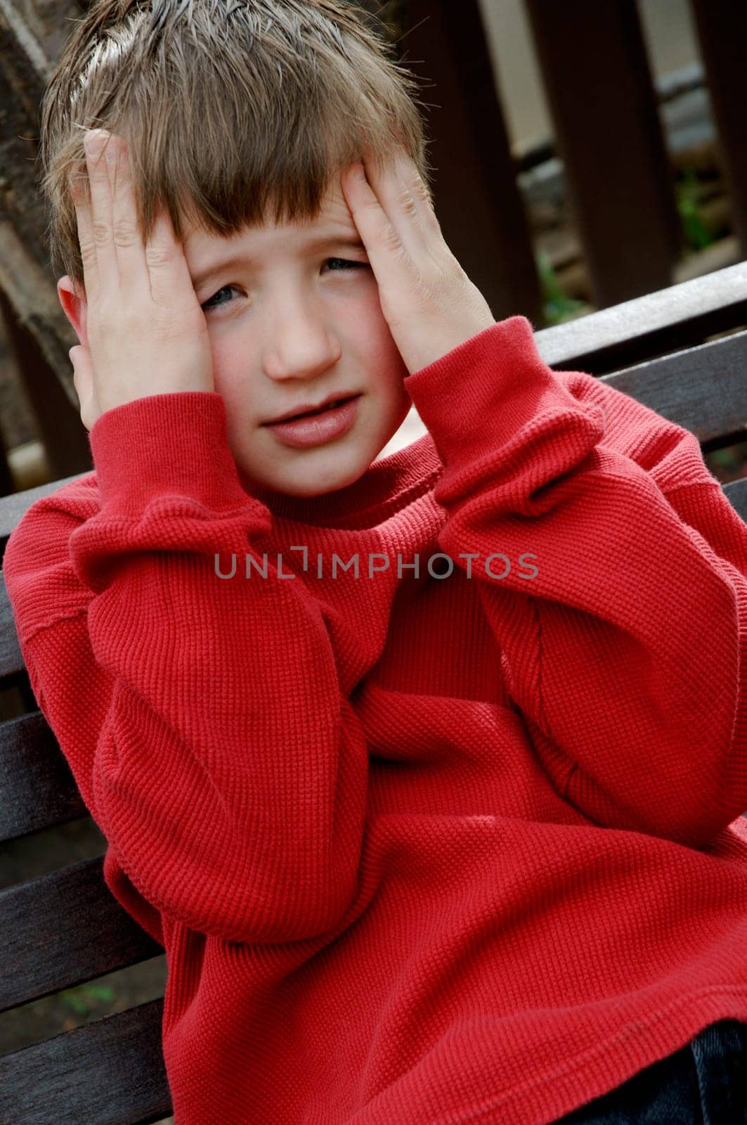 Discouraged boy