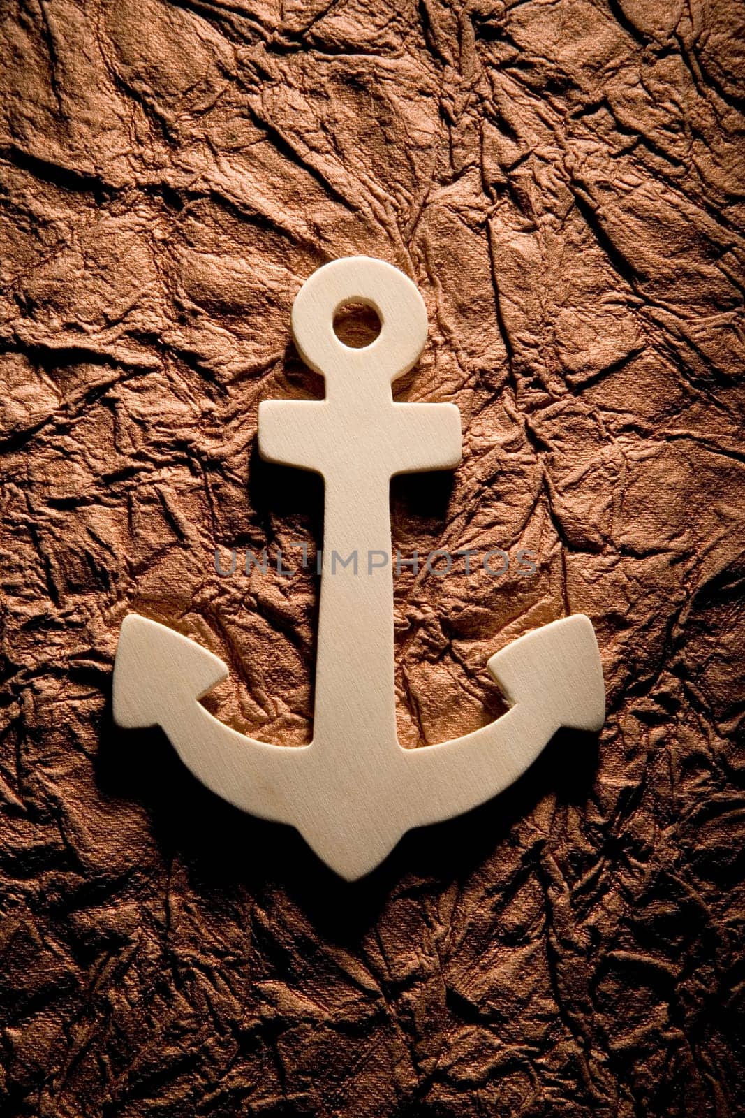 Anchor on textured background