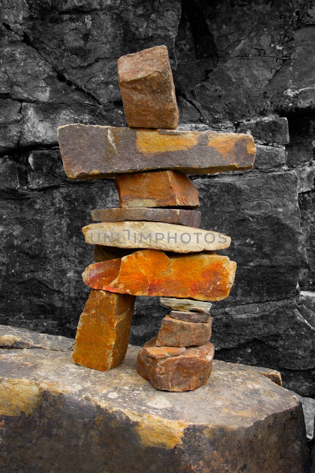 Inukshuk with human shape