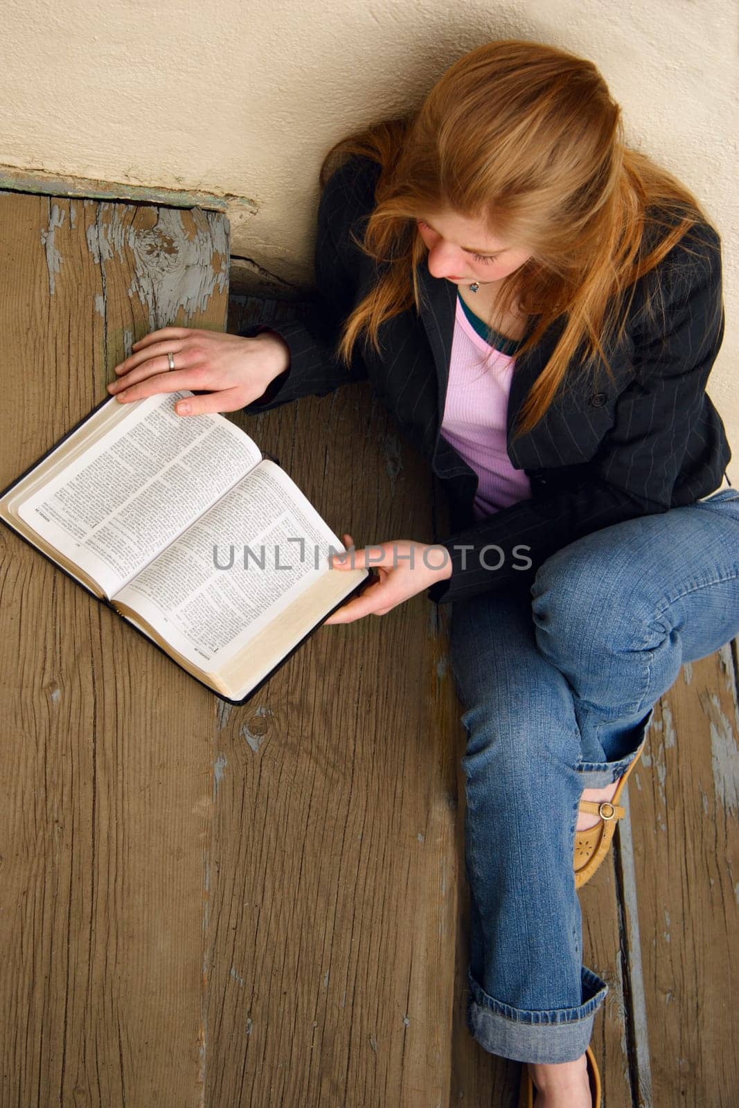 Reading a book