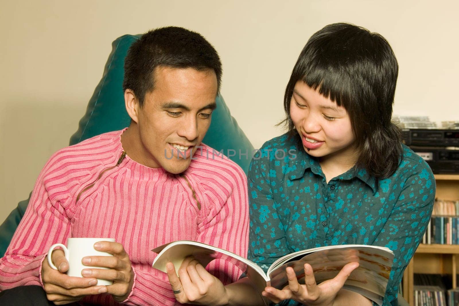 Couple reading together