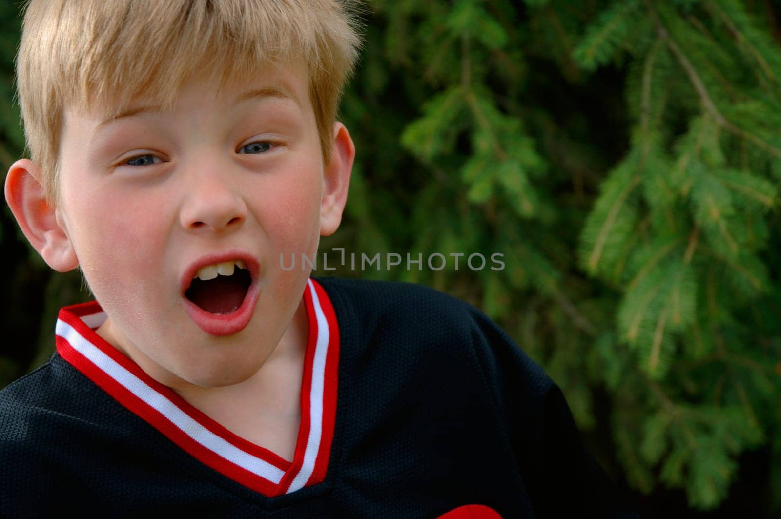 Very surprised boy