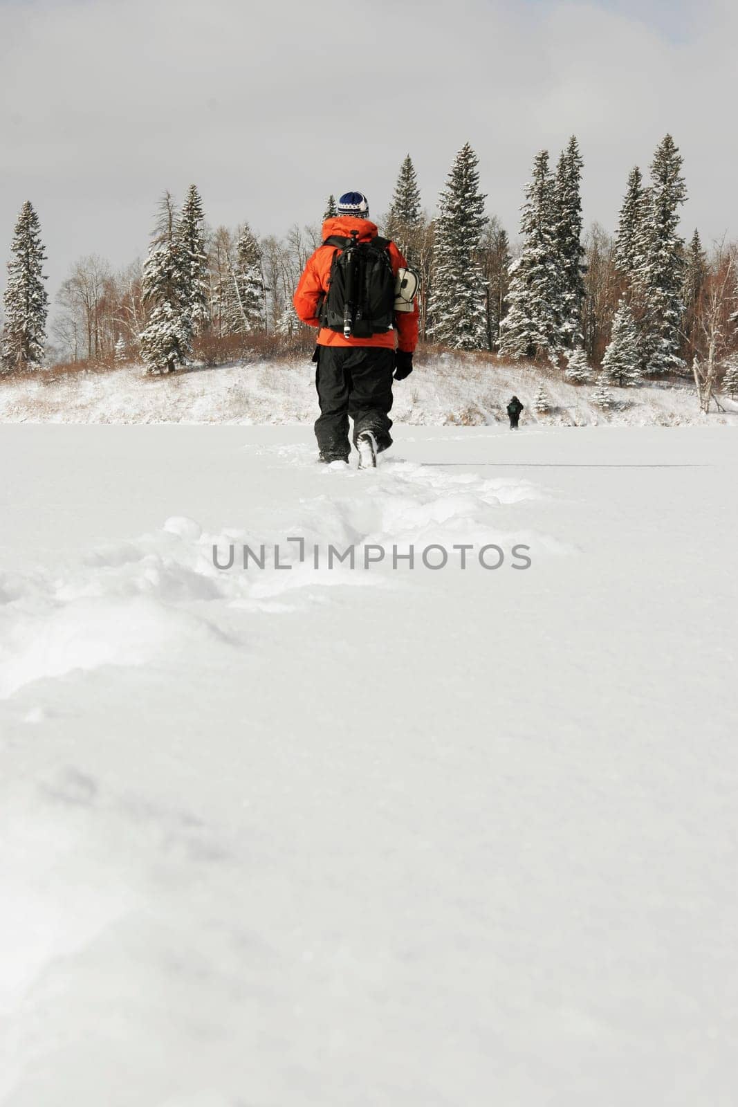 Hiking in the snow
