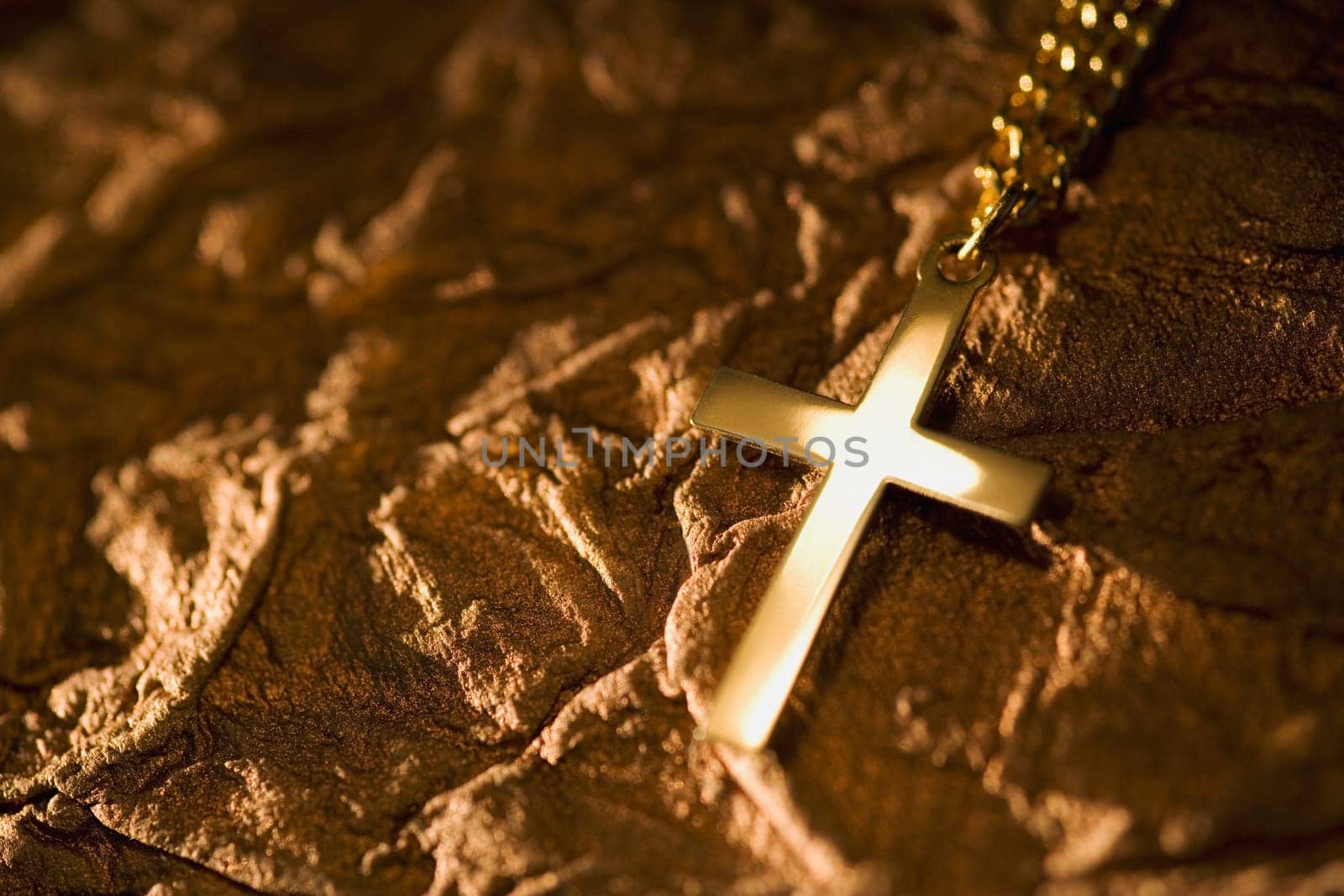 Cross on textured background