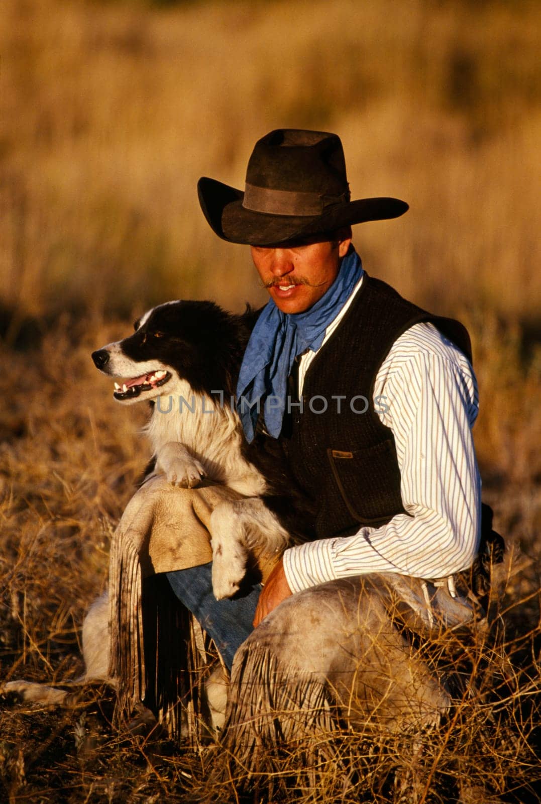 Cowboy with his dog