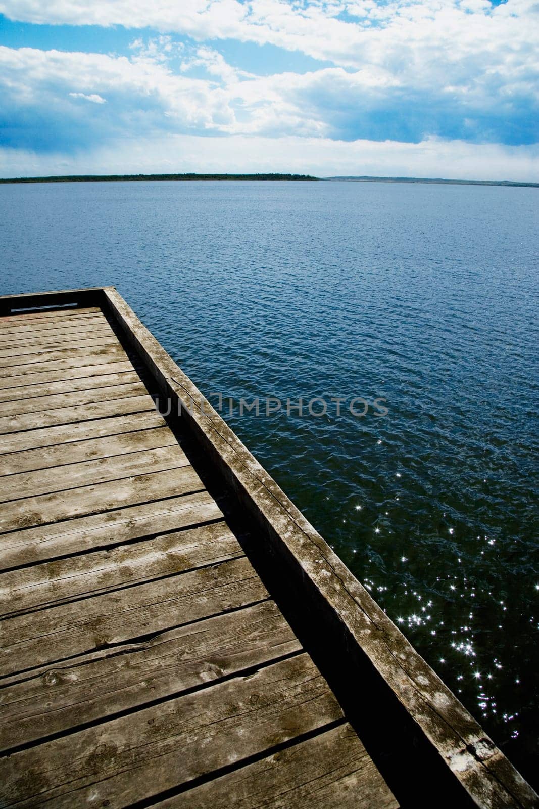 Pier overlooking lake