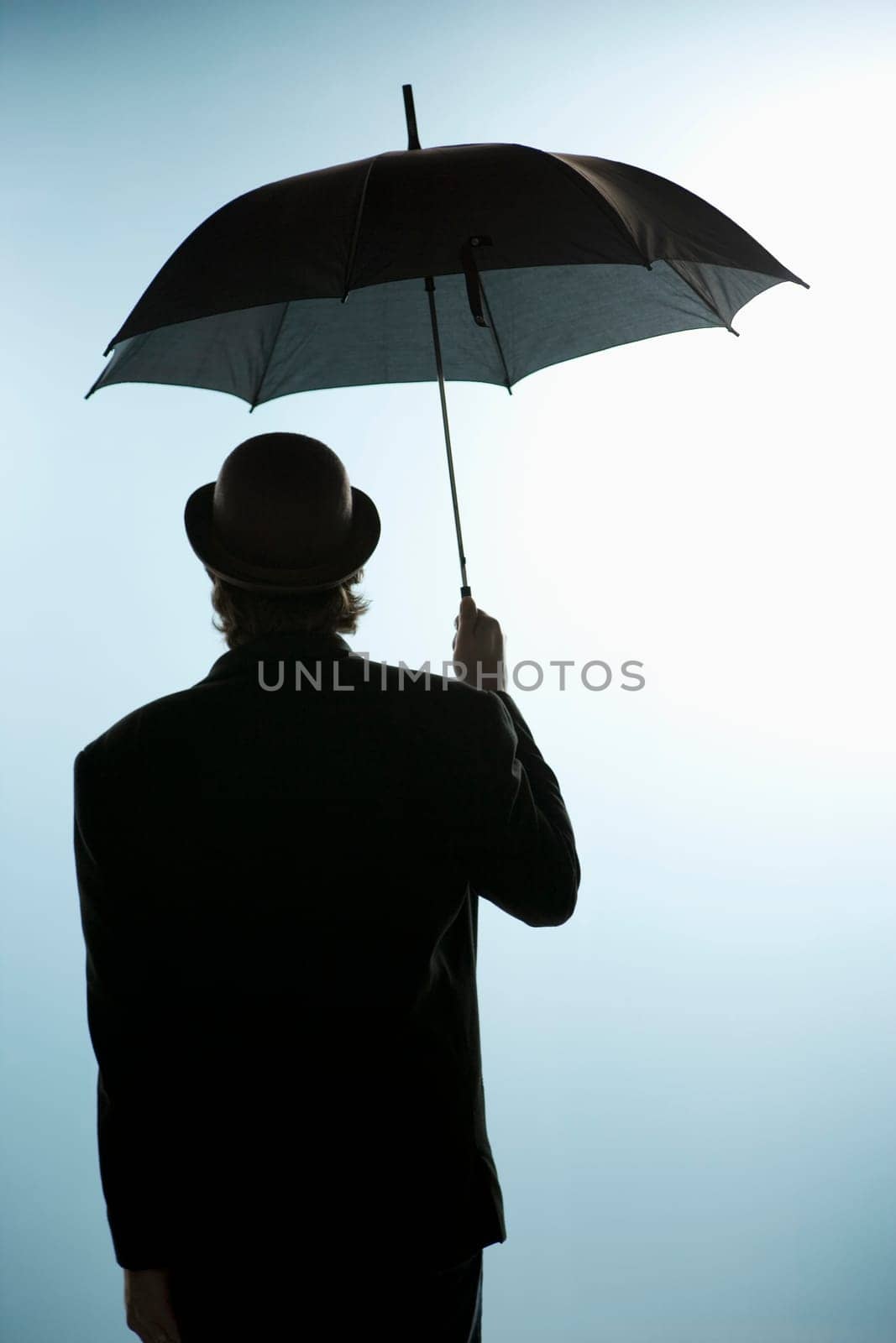 Person under umbrella