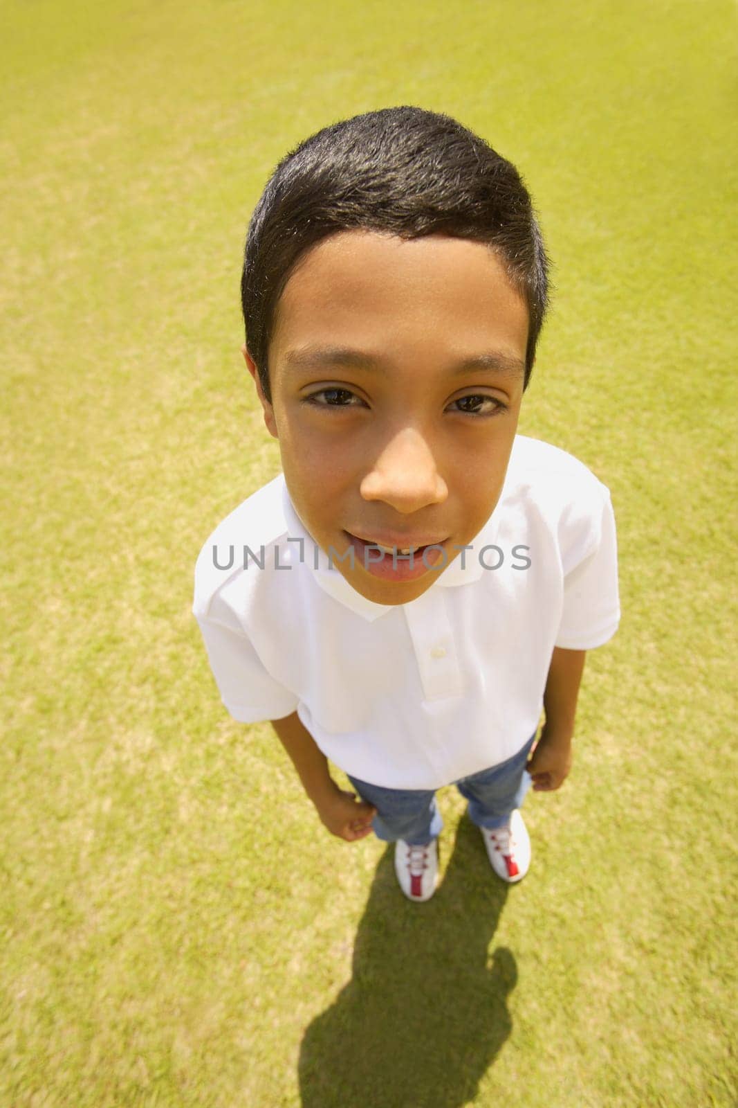 High-angle portrait of a boy