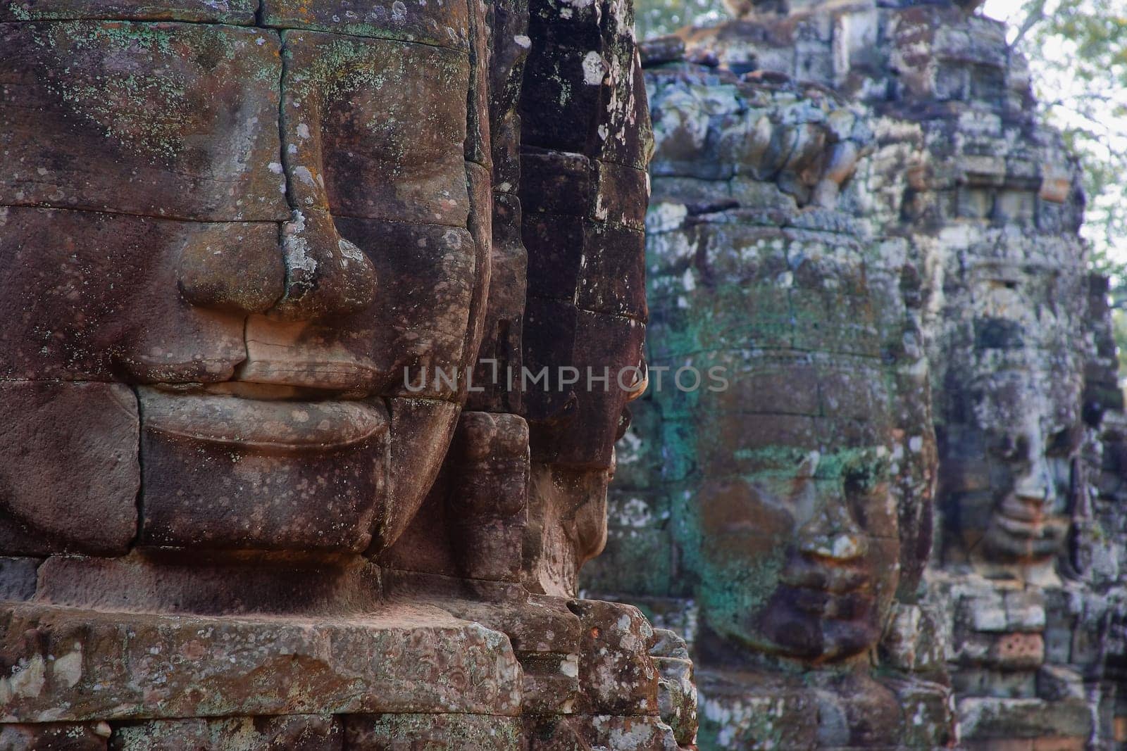 Stone Heads at Bayon Temple