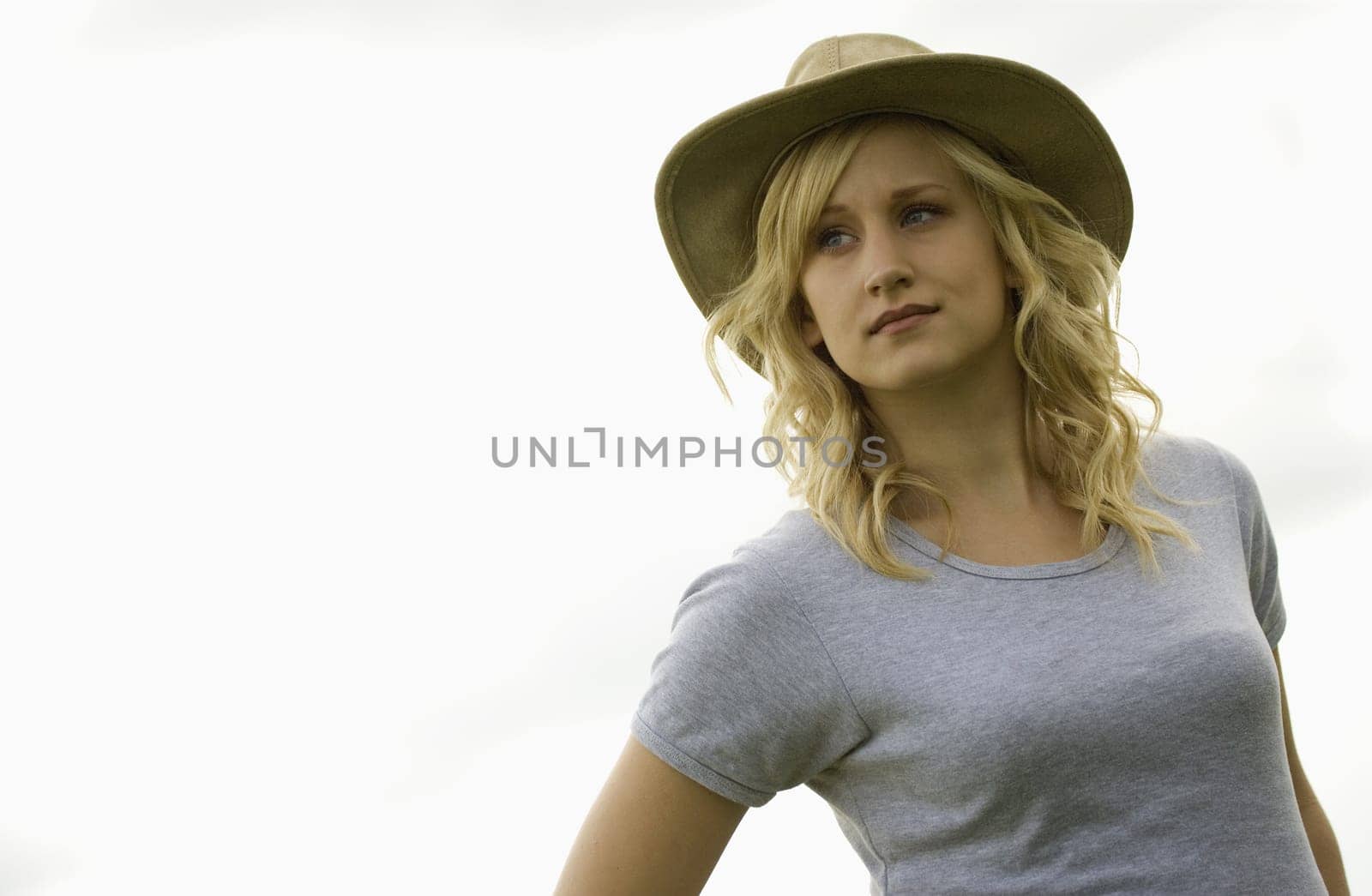 Young lady wearing a hat