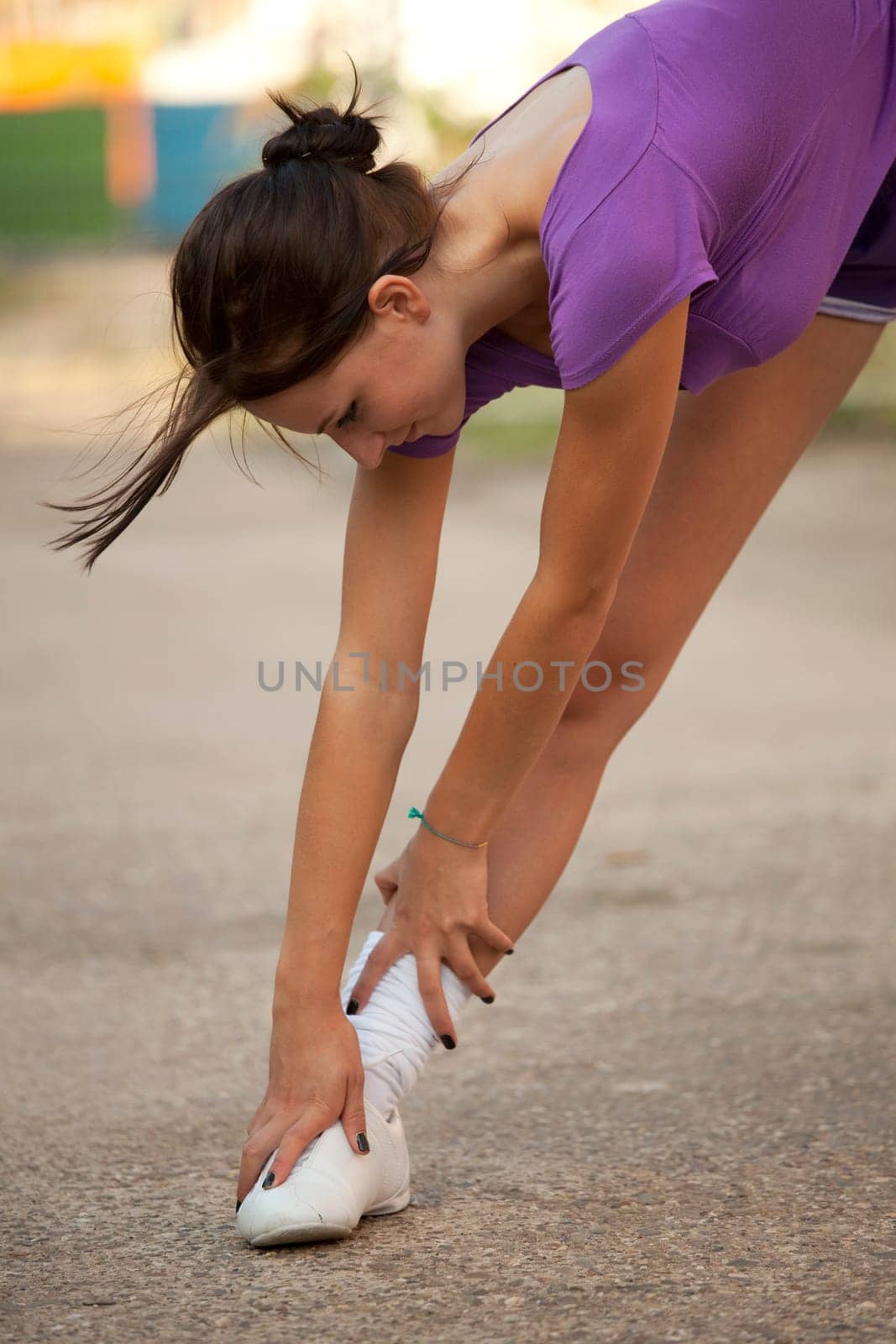Stretching after running