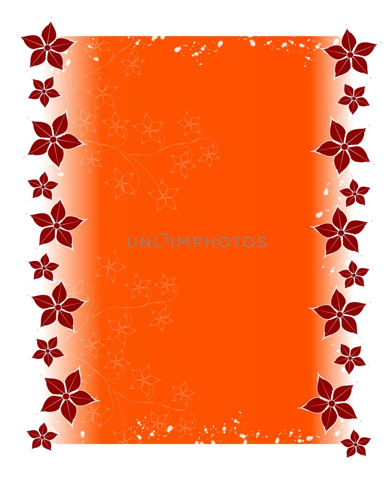 Floral Card Red