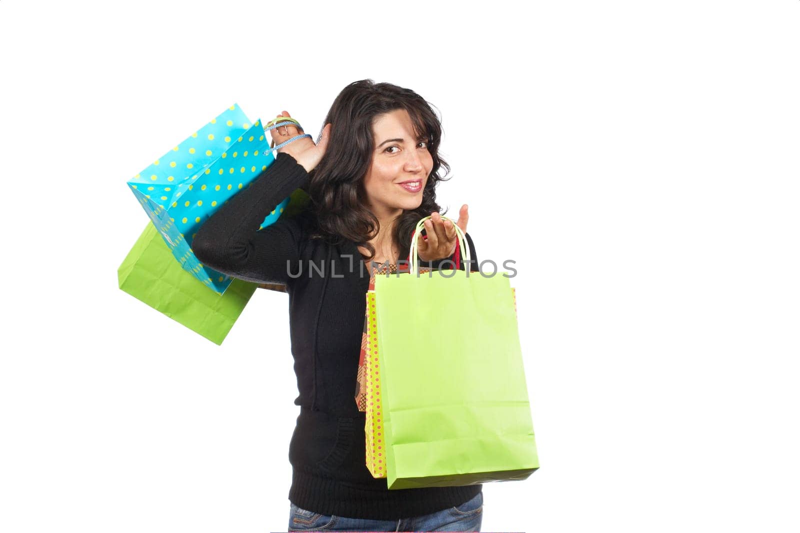 Woman holding shopping bags