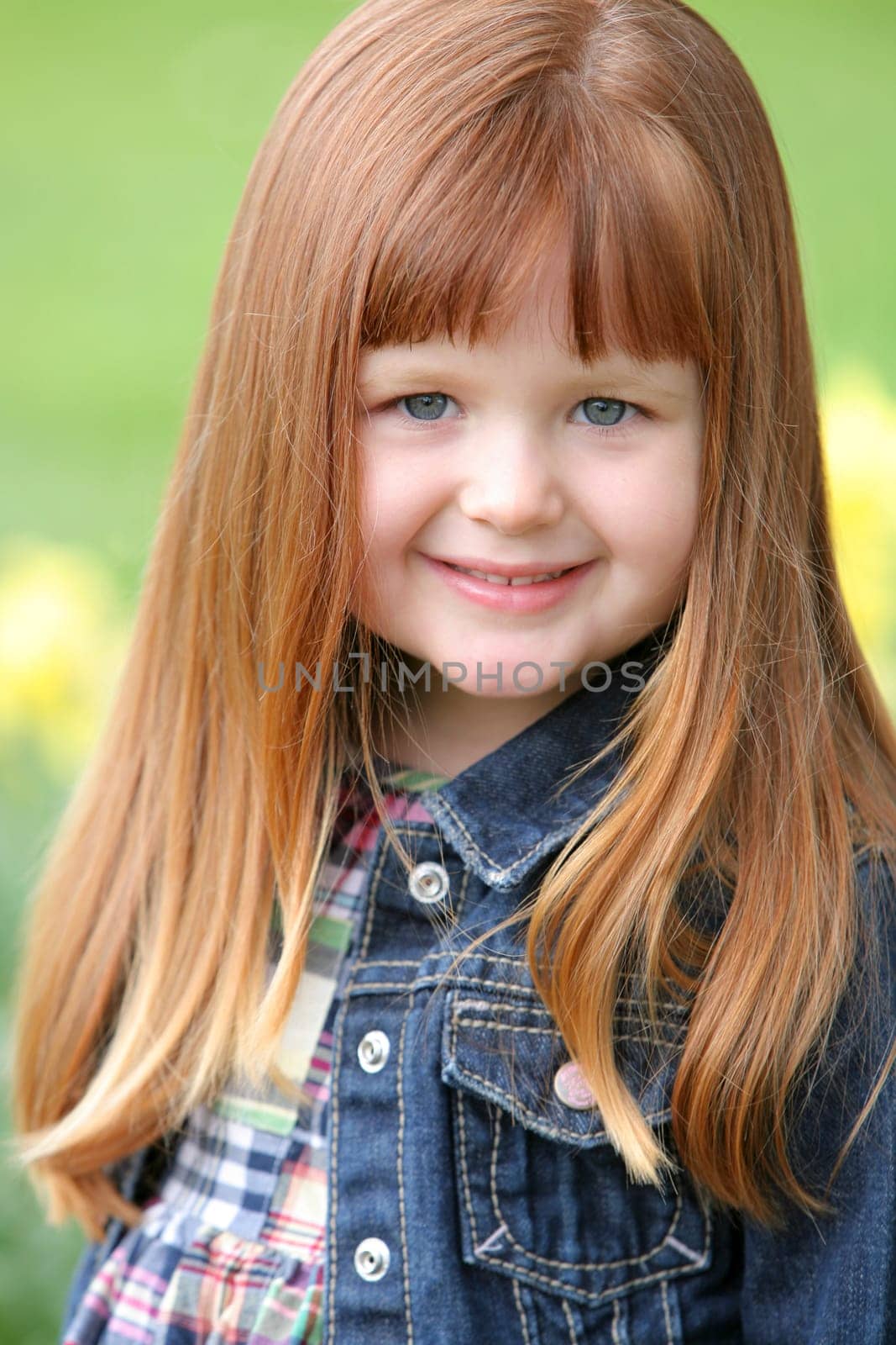 Little girl in a jean jacket