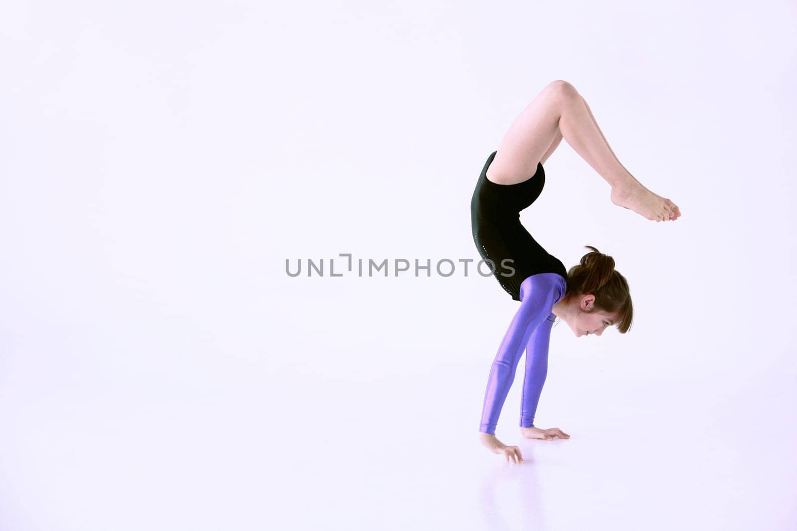Girl doing handstand